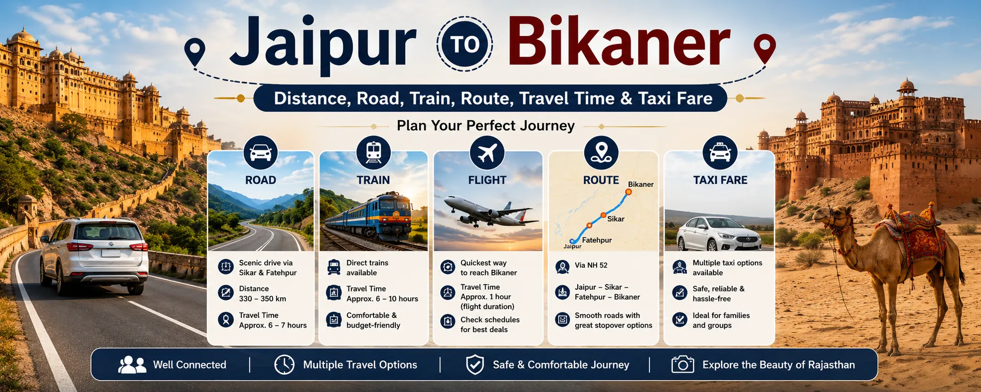 Jaipur to Bikaner Distance