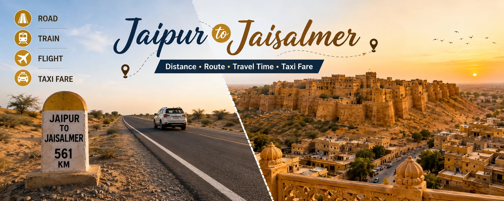 Jaipur to Jaisalmer Distance