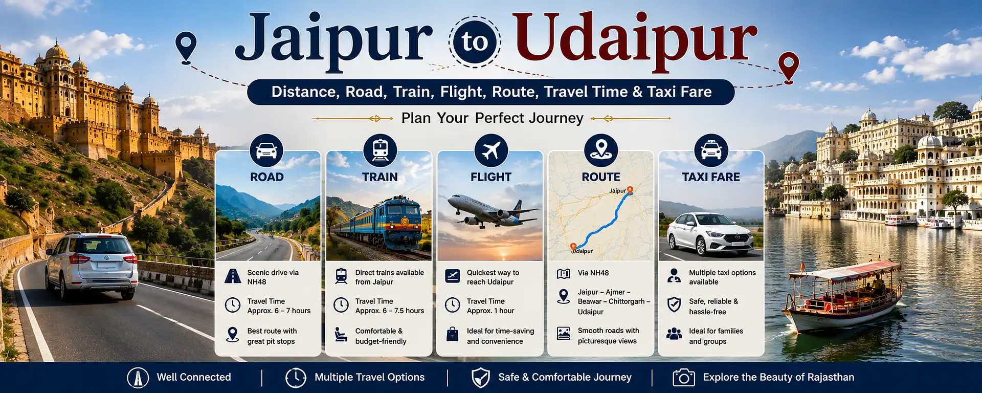 Jaipur to Udaipur Distance