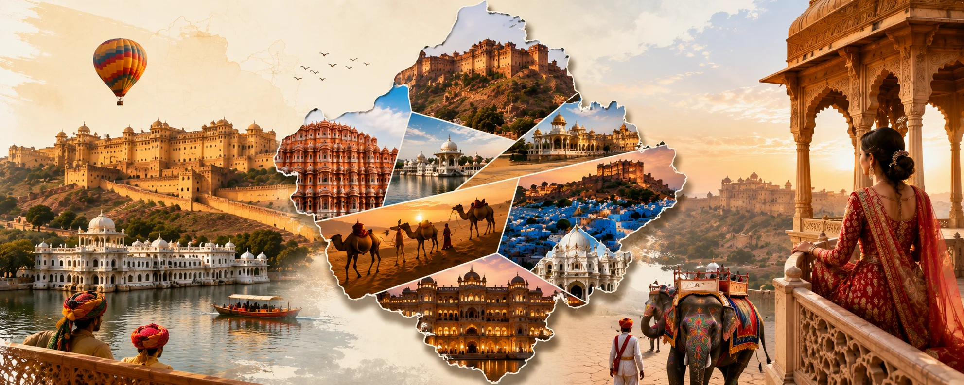 Rajasthan Tour Package Route Map from Ahmedabad