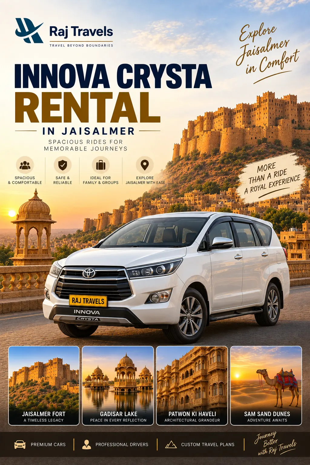 Innova Crysta Rental in Jaisalmer
