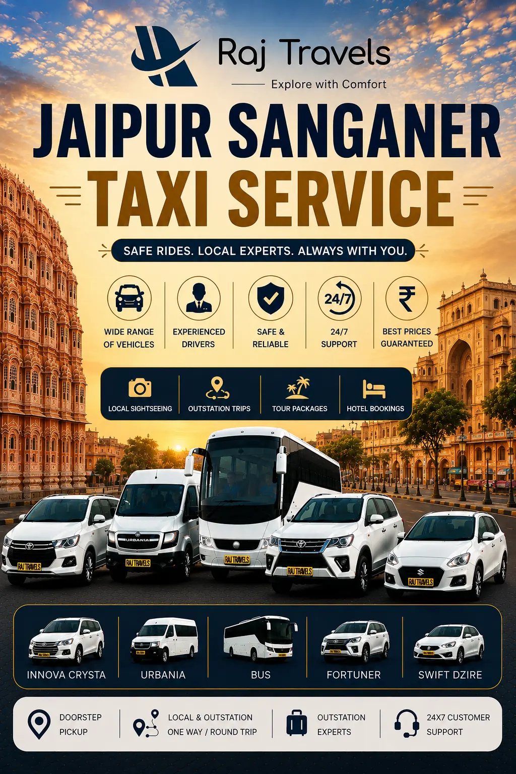 Jaipur to Sanganer Taxi Service