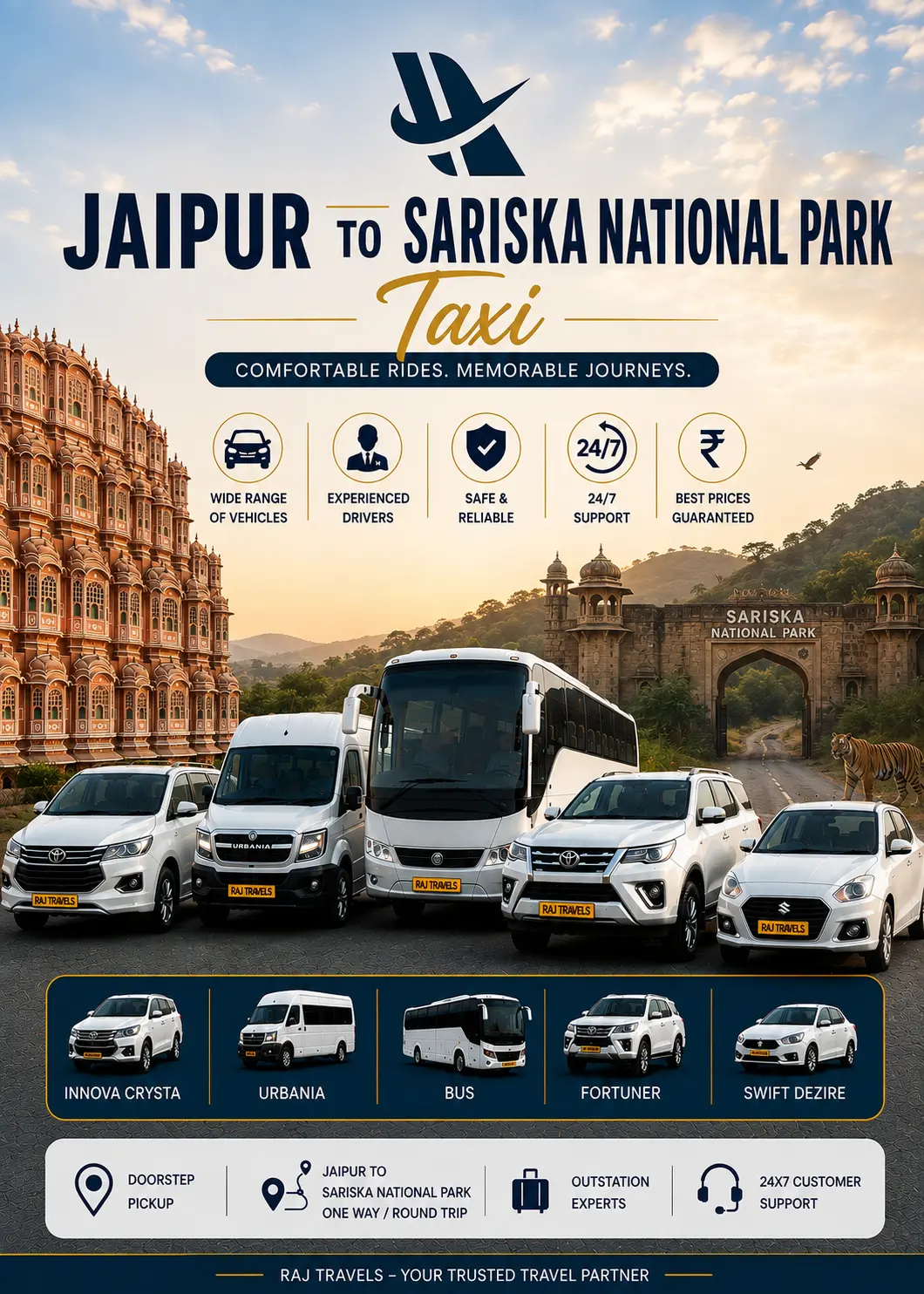 Jaipur to Sariska National Park Taxi