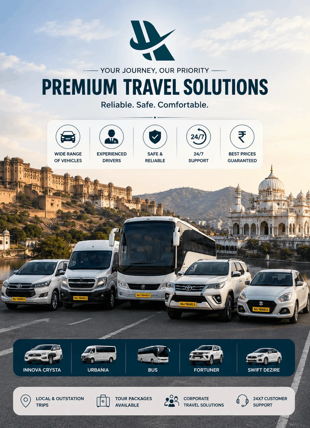Bus rental Udaipur fleet and coverage