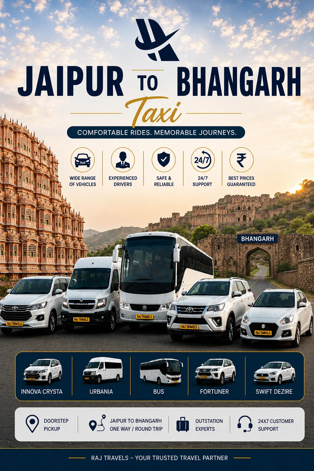 Jaipur to Bhangarh Taxi