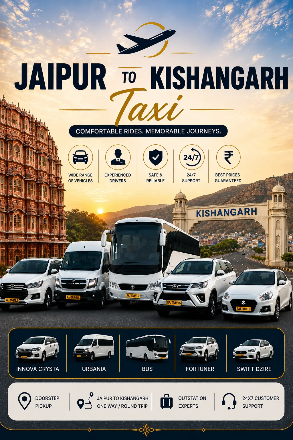 Jaipur to Kishangarh Taxi