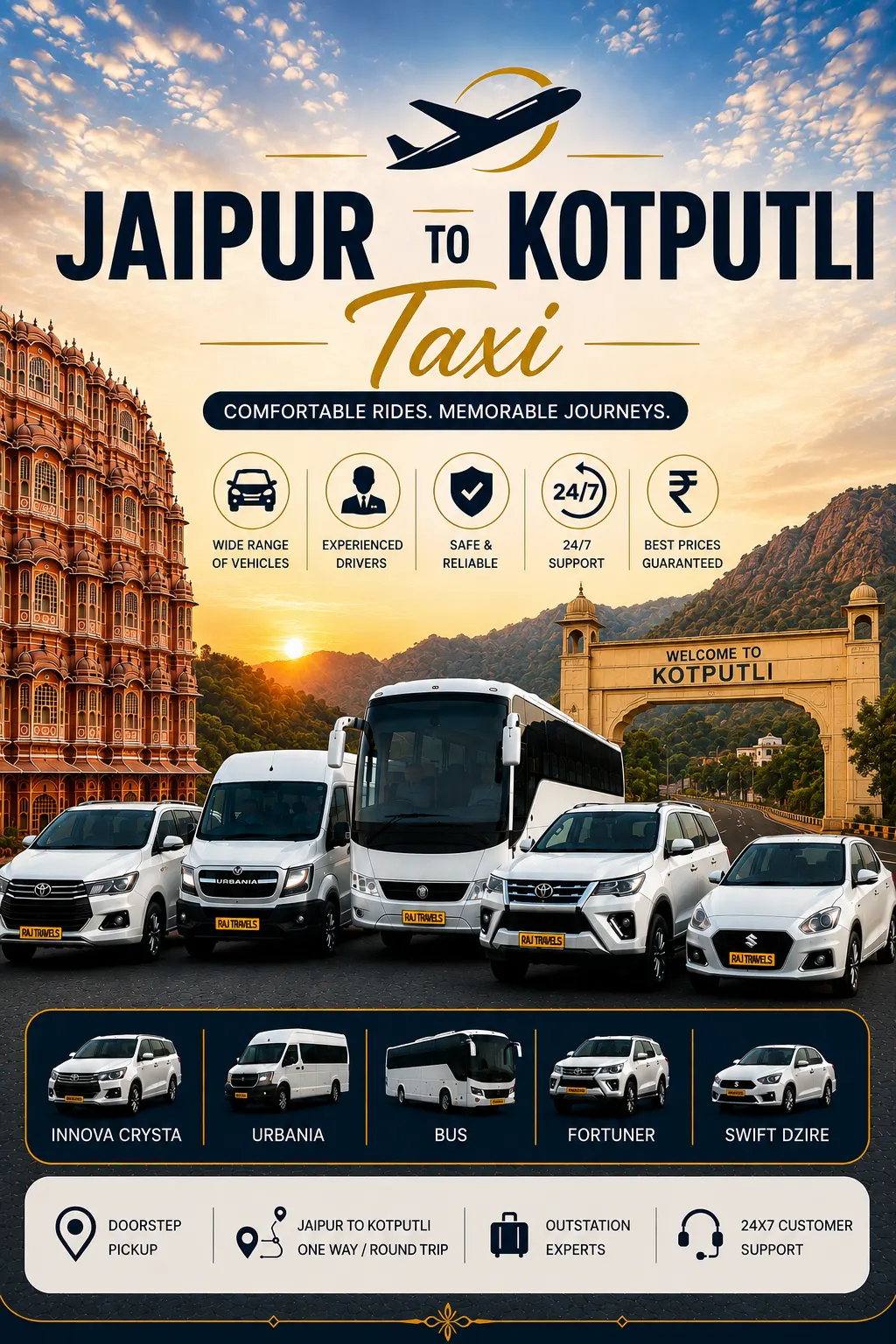 Jaipur to Kotputli Taxi
