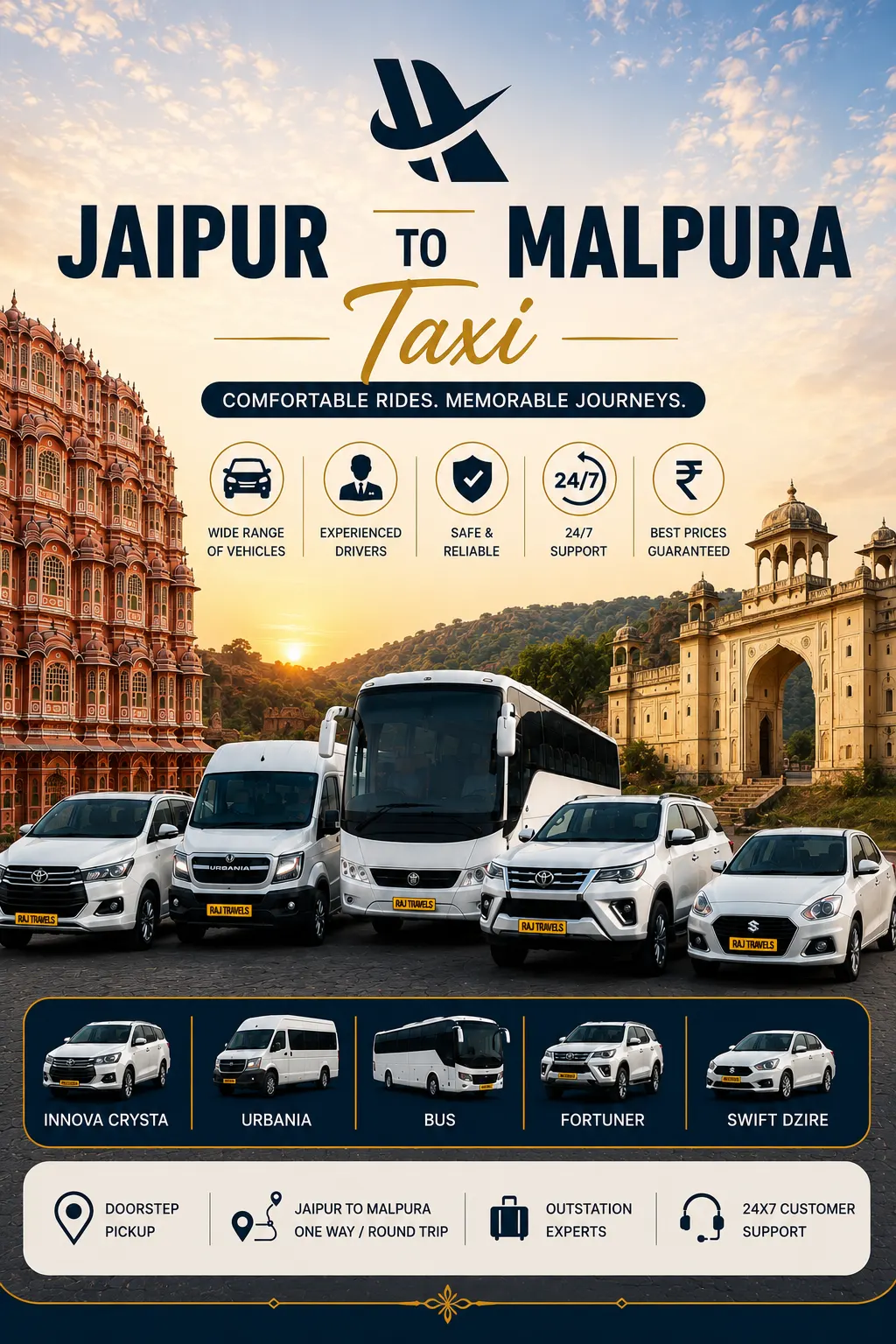 Jaipur to Malpura Taxi