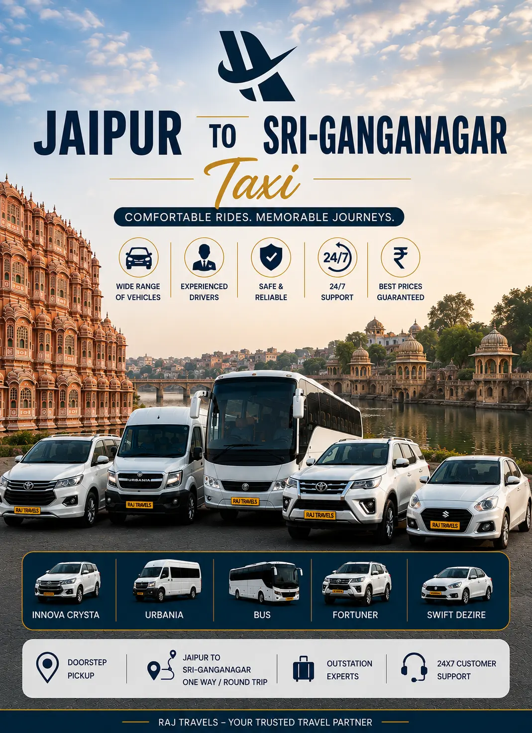 Jaipur to Sri Ganganagar Taxi