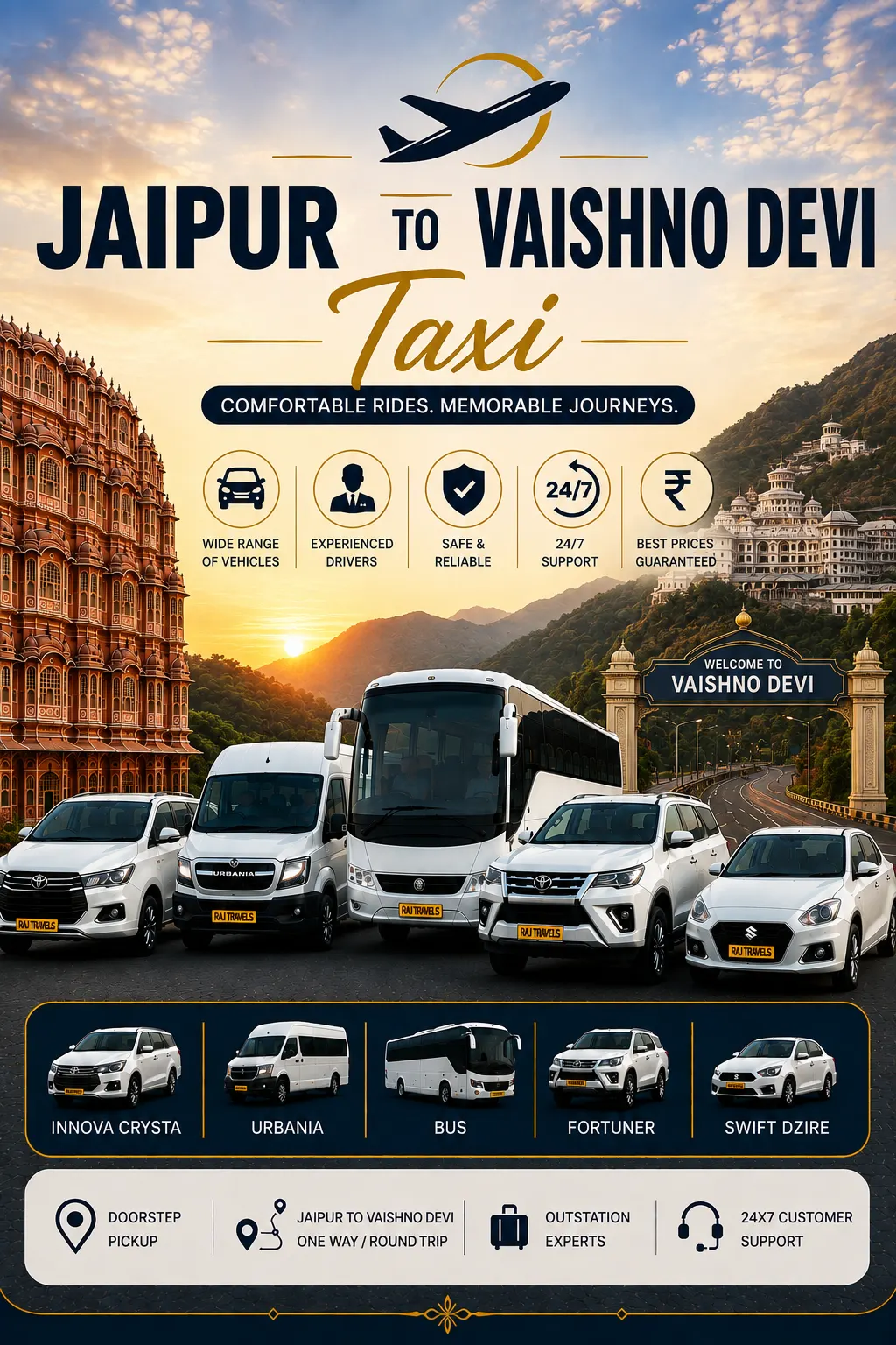 Jaipur to Vaishno Devi Taxi