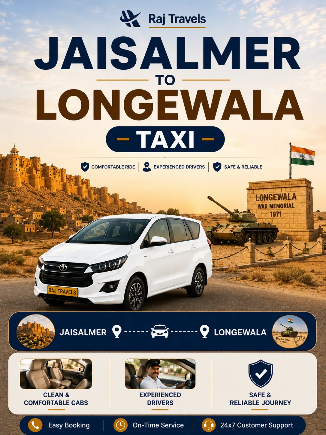 Jaisalmer to Longewala Taxi