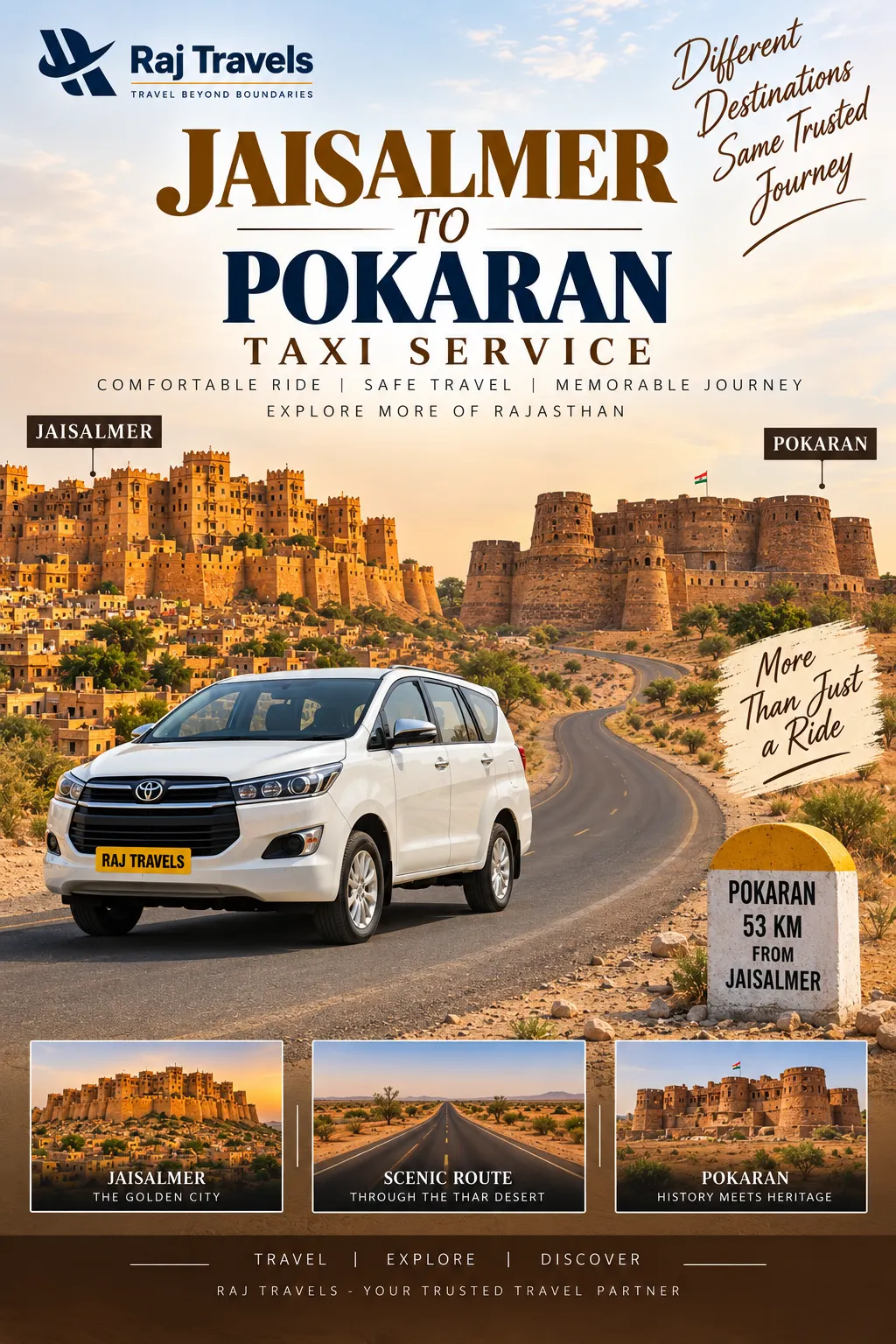 Jaisalmer to Pokaran Taxi