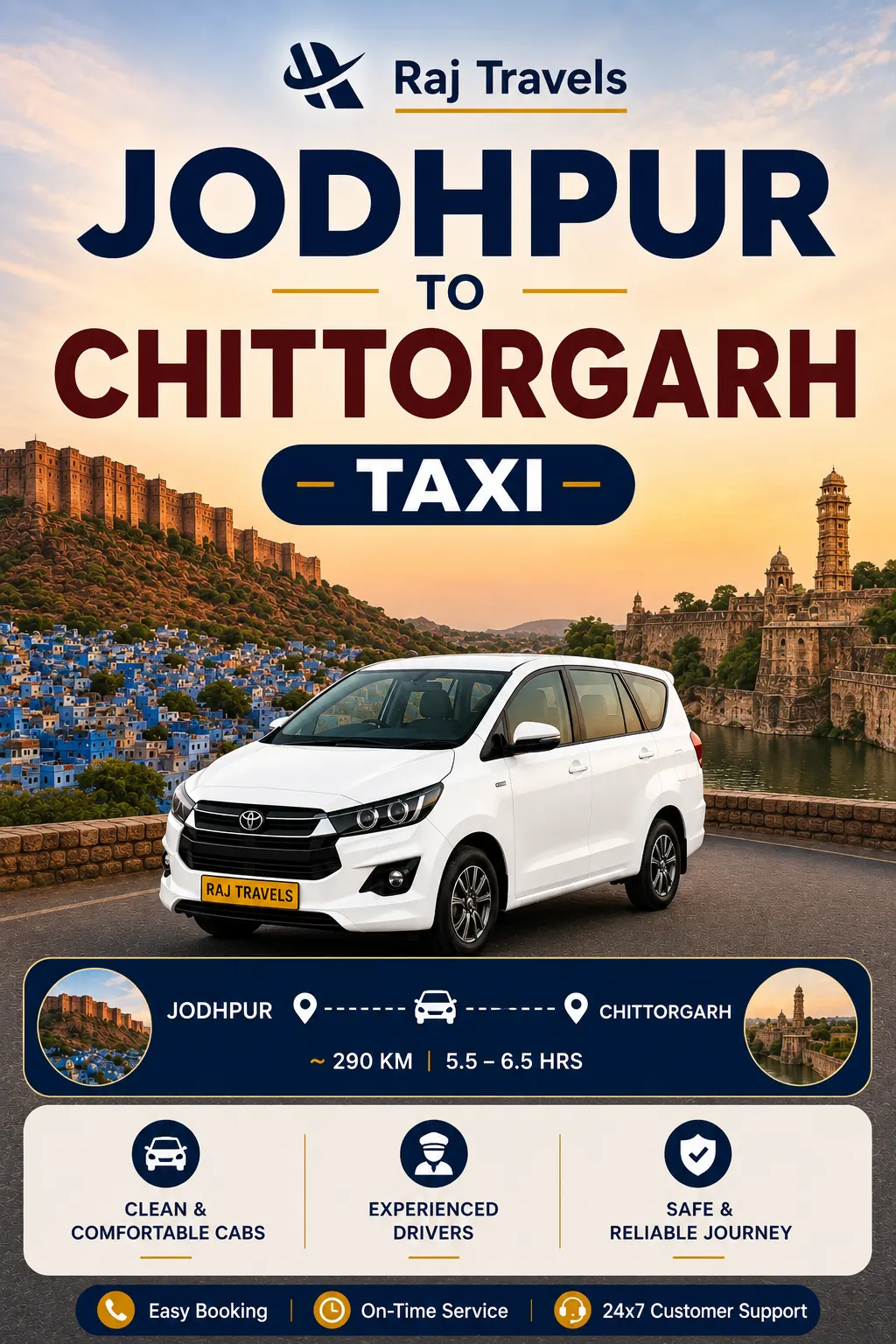 Jodhpur to Chittorgarh Taxi