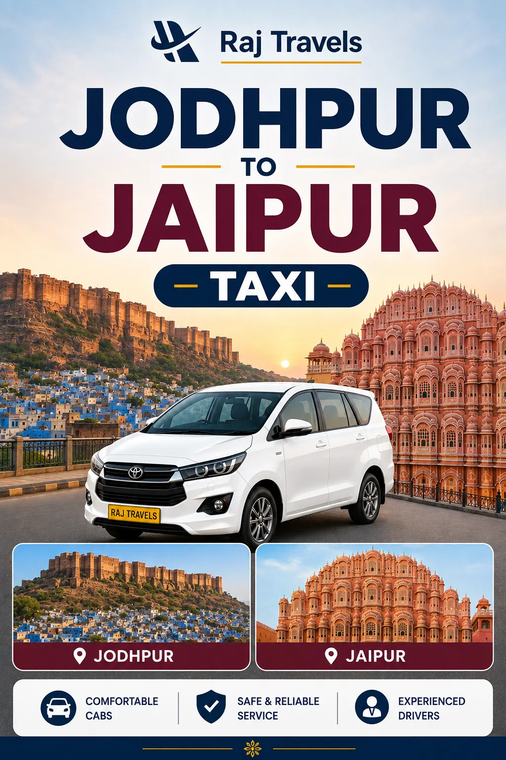 Jodhpur to Jaipur Taxi