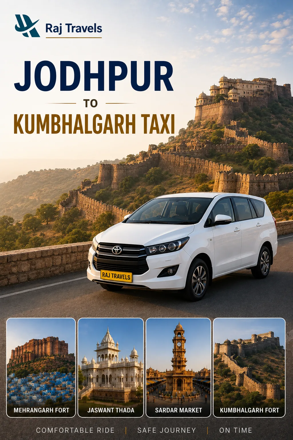 Jodhpur to Kumbhalgarh Taxi