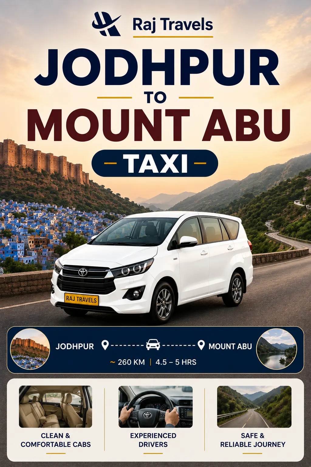 Jodhpur to Mount Abu Taxi