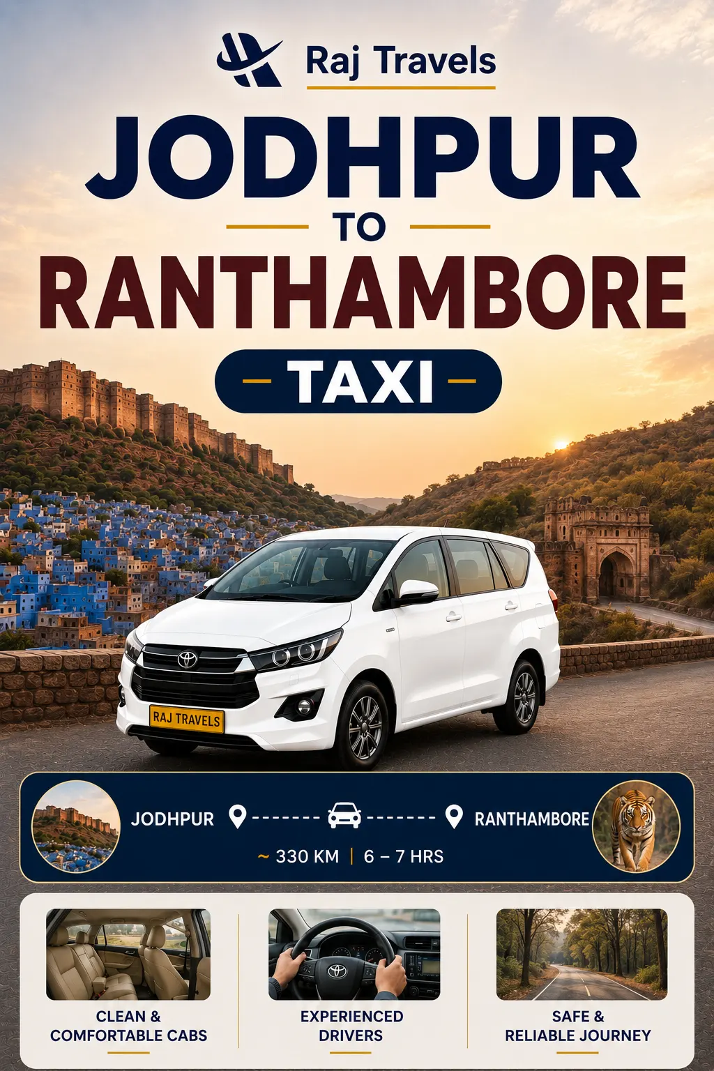 Jodhpur to Ranthambore Taxi