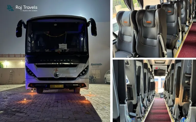 MG Glider bus hire Jaipur