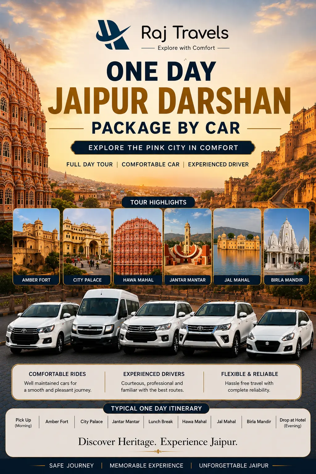 One Day Jaipur Darshan Package by Car