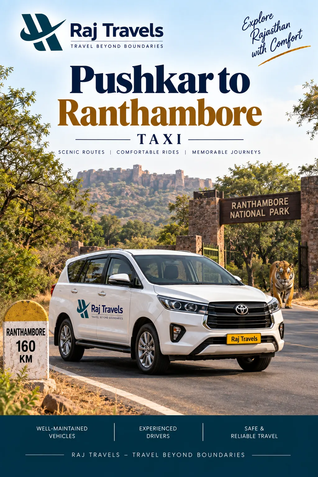 Pushkar to Ranthambore Taxi