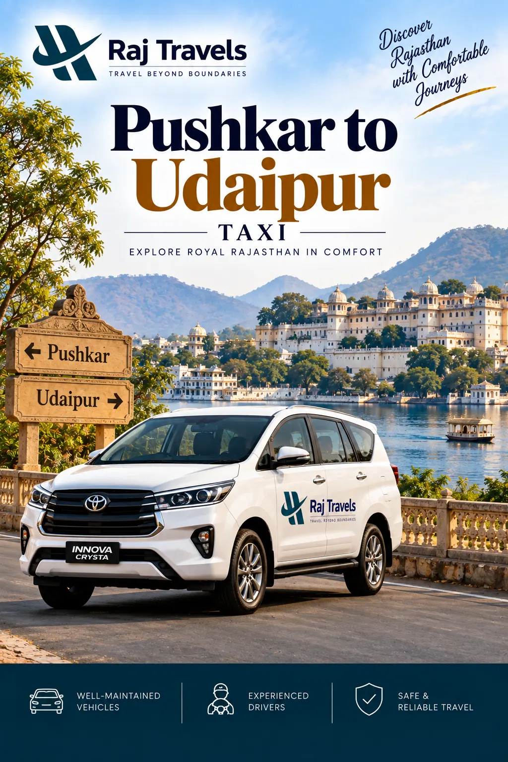 Pushkar to Udaipur Taxi
