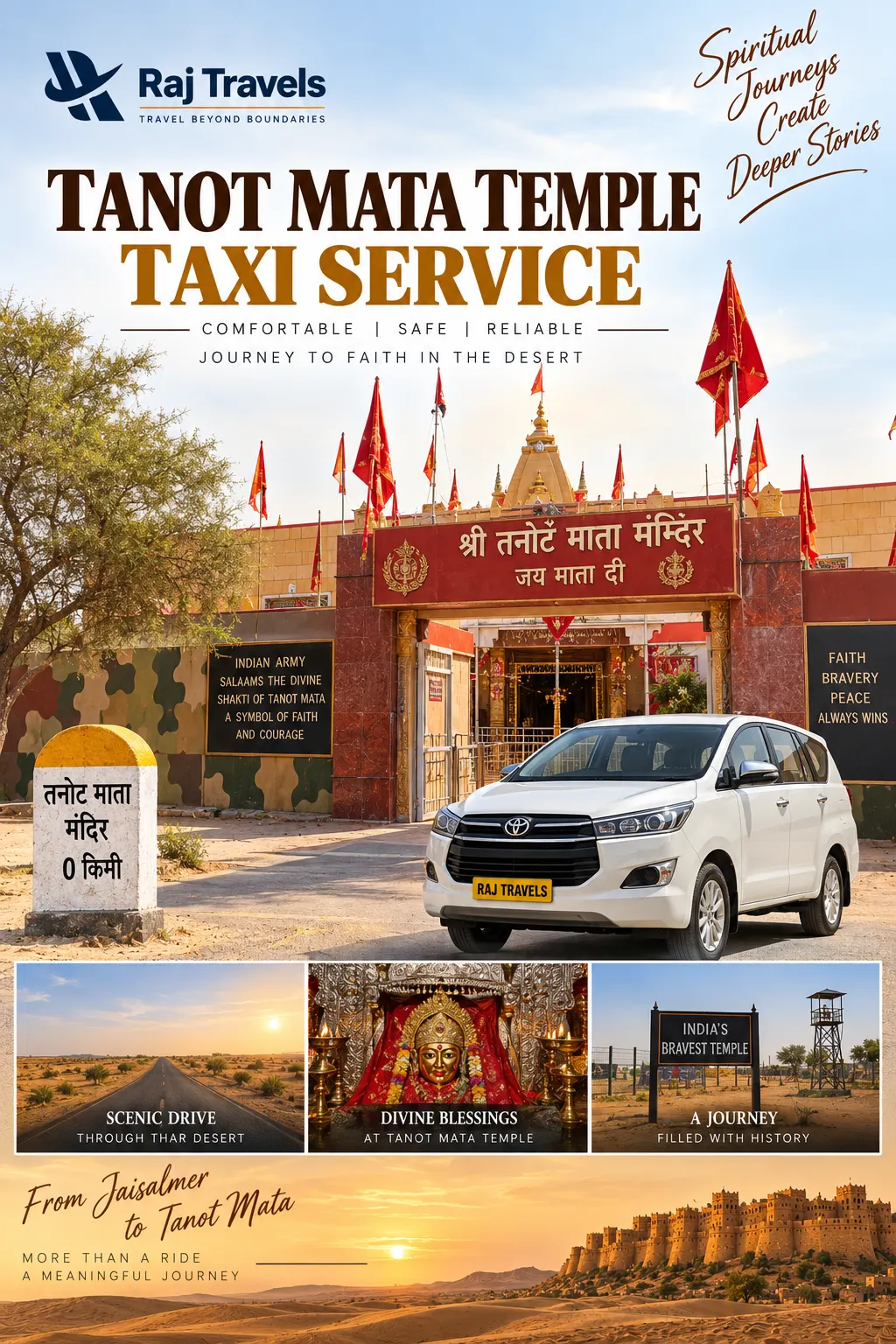 Jaisalmer to Tanot Mata Temple Taxi