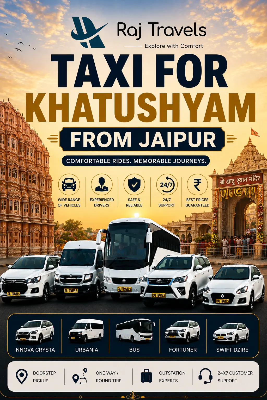 Taxi for Khatu Shyam Ji from Jaipur