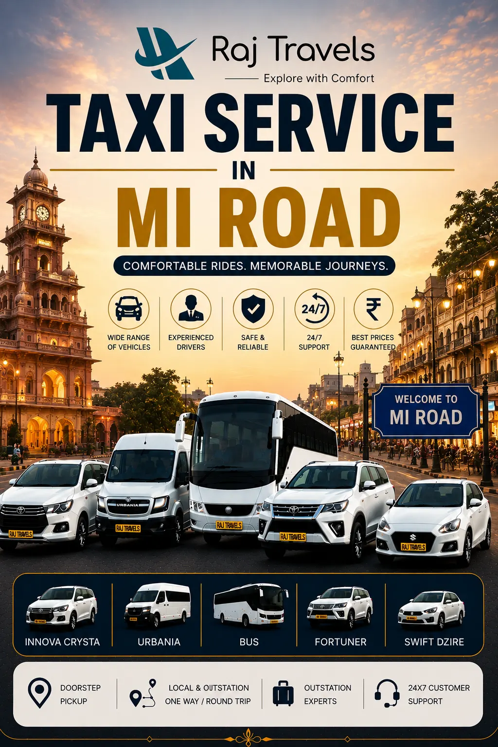Taxi Service in MI Road Jaipur