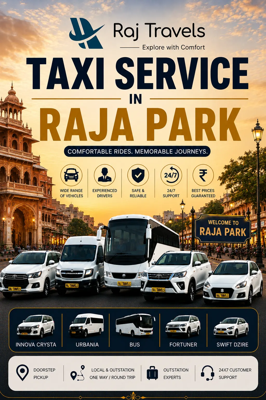 Taxi Service in Raja Park Jaipur