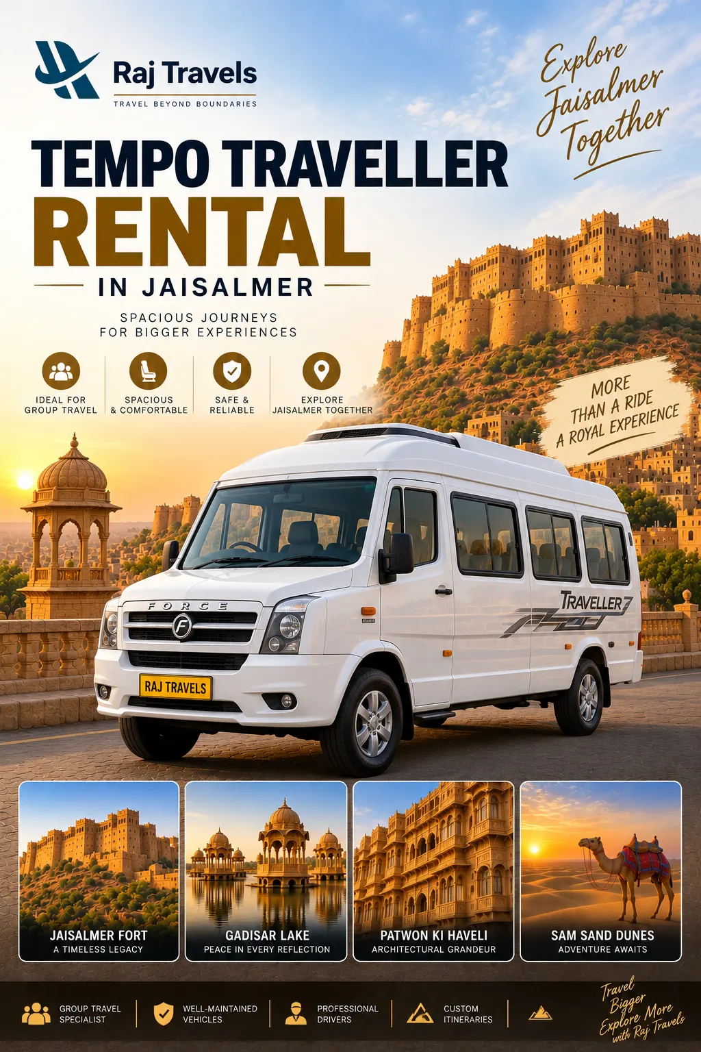 Tempo Traveller in Jaisalmer
