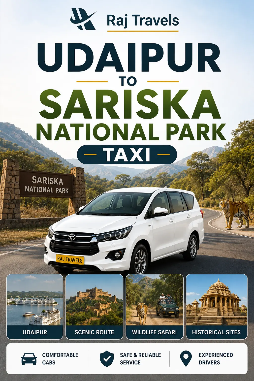 Udaipur to Sariska National Park Taxi