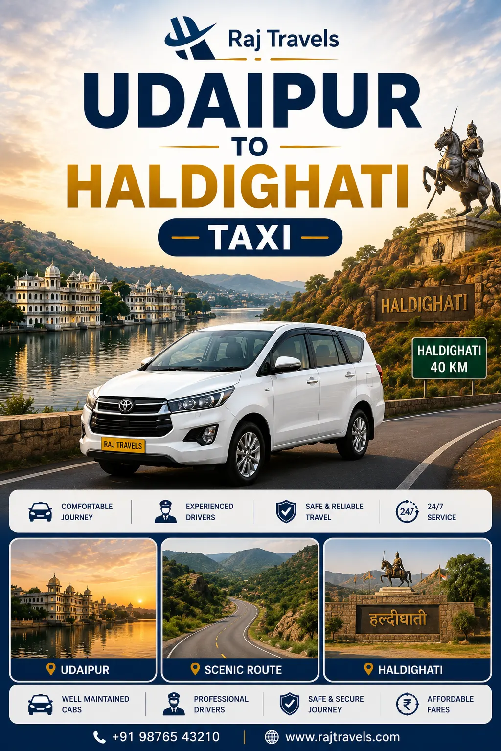 Udaipur to Haldighati Taxi