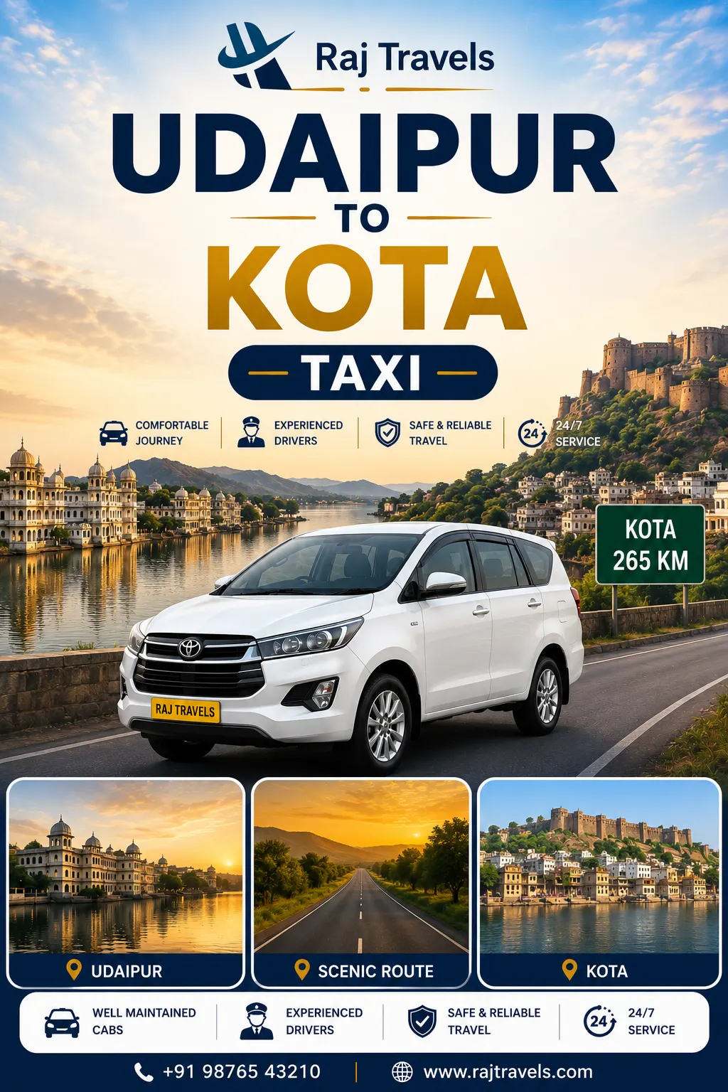 Udaipur to Kota Taxi
