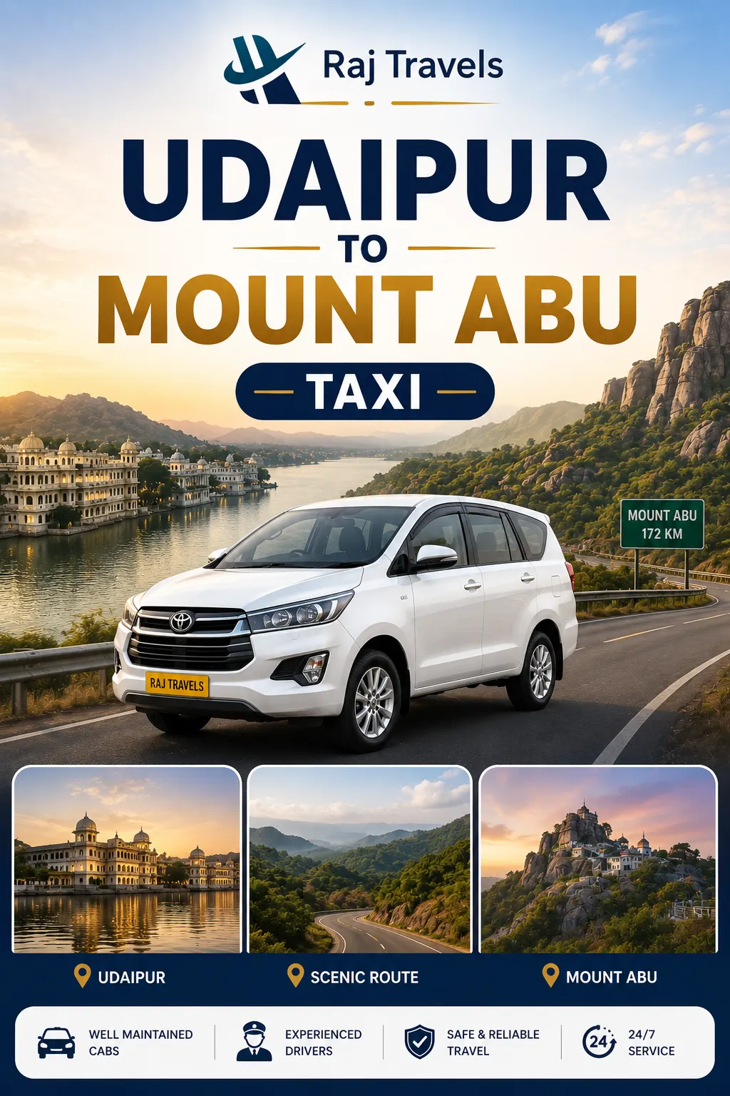 Udaipur to Mount Abu Taxi