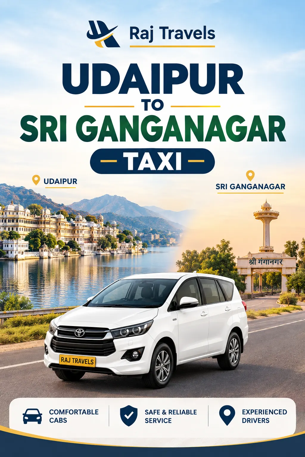 Udaipur to Sri Ganganagar Taxi